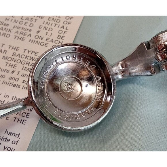 Vintage ASAM Golf Ball Monogrammer Kit Inkless Initials Detroit Michigan USA - Picture 7 of 11